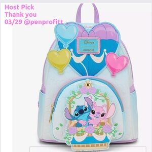 Loungefly Disney Box Lunch Exc Lilo & Stitch- Angel & Stitch Balloon backpack
